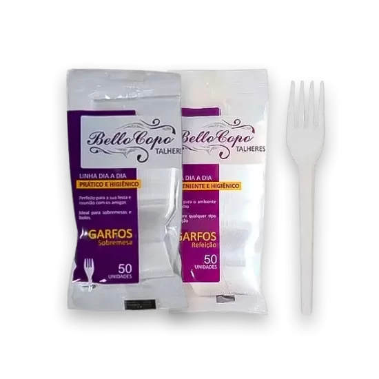 garfo descartavel refeicao sobremesa bellocopo