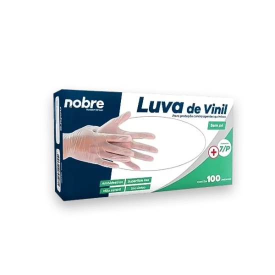 luva descartavel vinil nobre