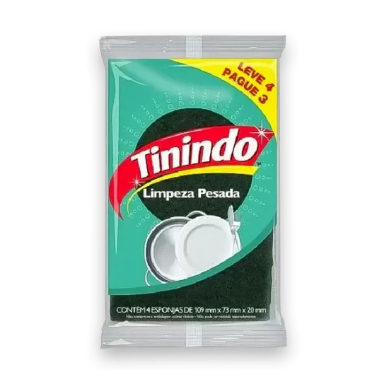 esponja de limpeza dupla face tinindo