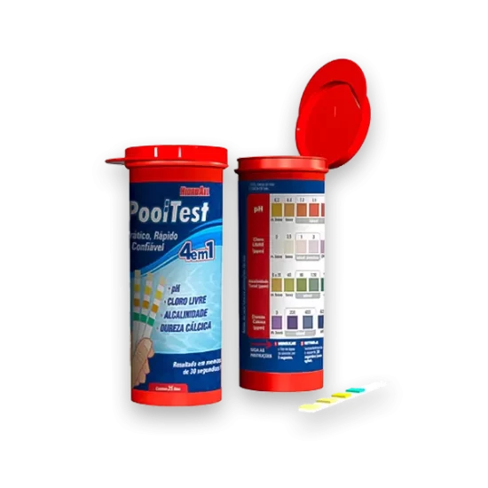 fita teste piscina hidroall