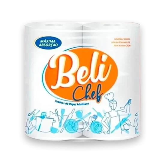papel toalha beli chef folha dupla